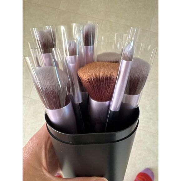 Bs-Mall 14 Pieces Purple Premium Synthetic Makeup Brushes With Travel Case - Picture 4 of 5